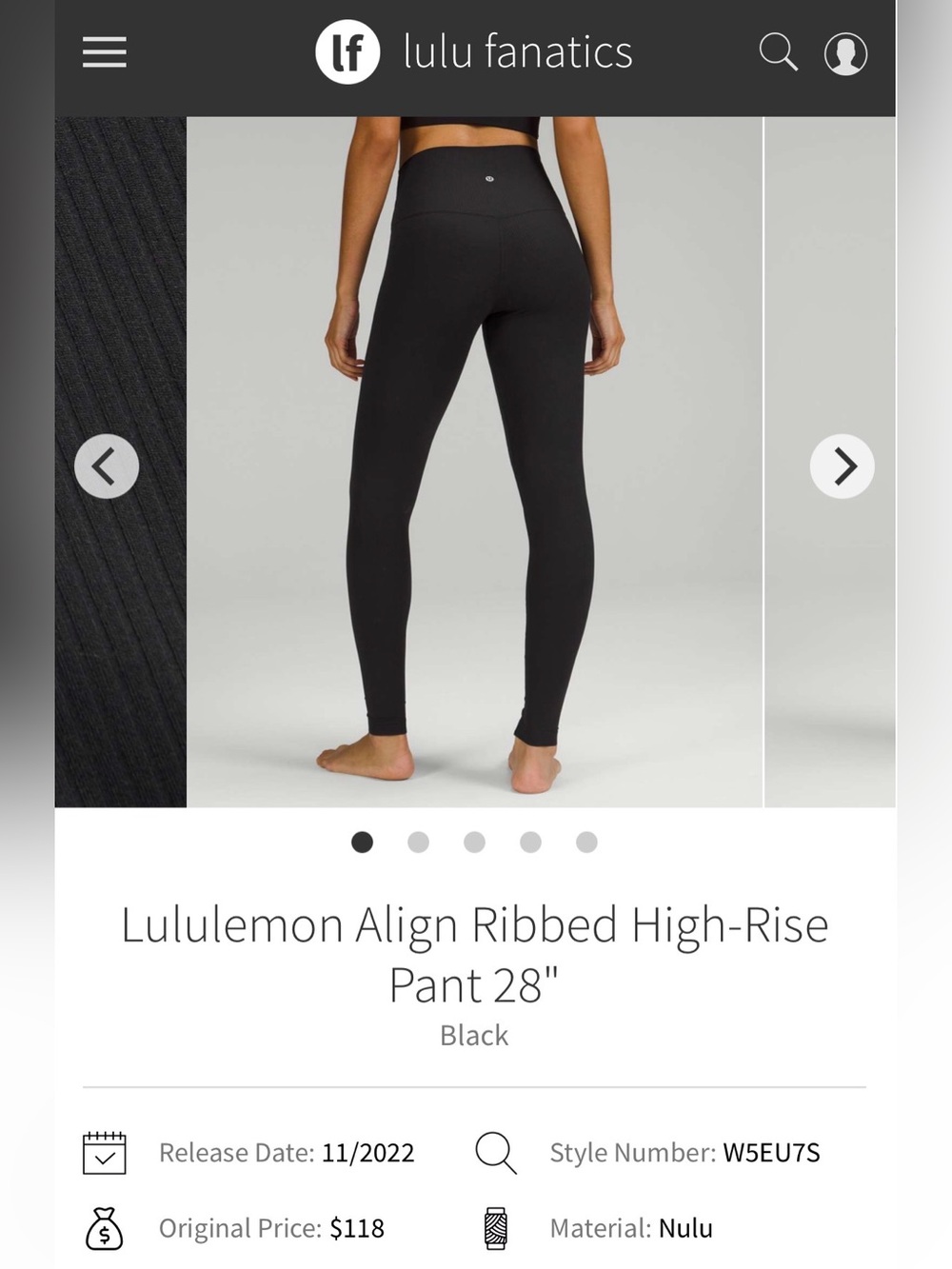Lululemon Ribbed Align Leggings